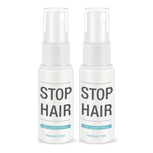 Hair Inhibitor Moisturizing Hair Growth Inhibitor for Face Body Arm Legs Painless Non-Irritating Stop Hair Growth on Face Stop Facial Hair Growth Women (2PCS)