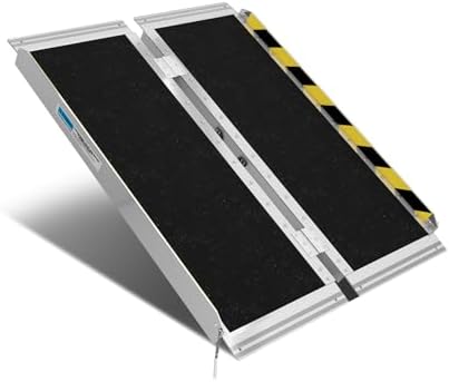 Protable wheelchair ramp 3FT,Non-Slip Folding Aluminum Handicap Ramps,Threshold Ramp for home,Holds up to 600lbs,Wheelchair ramp for steps,Mobility Scooter,Doorways (3FT Useing Height 3-9inch)
