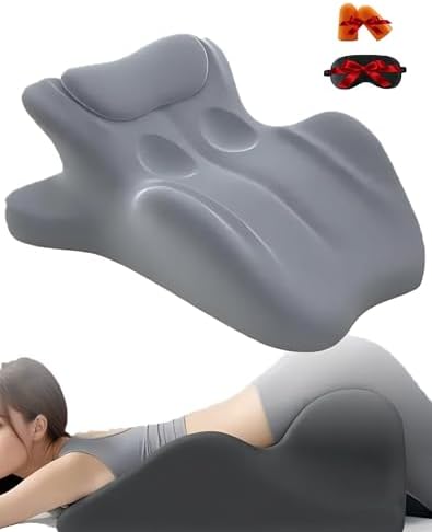 Chiro Monk Couple Pillow - 27° Angle Perfect Position, Enhance Experience, Multi-Functional Chiro Monk Ergonomic Posture Seat for Spinal, Chiromonk Sweet Spot Pillow Ideal for Sitting & Lying (Grey)
