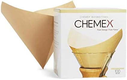 Chemex Natural Coffee Filters, Square, 100ct - Exclusive Packaging