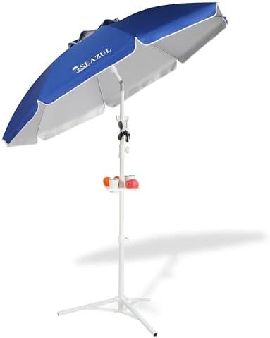 6.5ft Sun Shade Umbrella, Portable Umbrella with Stand for Sports, Adjustable and Lightweight, Sun Protection, Royal Blue