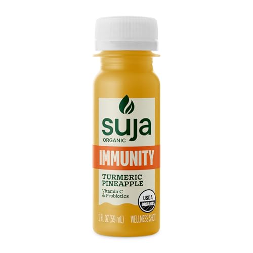 Suja Organic Immunity Defense Shot (20 Pack) with Turmeric and Ginger | Immunity Boost & Support | Functional Shots | Cold-Pressed Juice with Live Probiotics | Plant-Based & Gluten-Free (20 Pack)