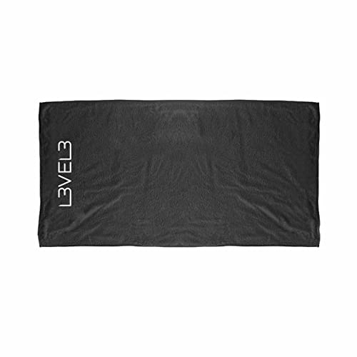 Level 3 Premium Shaving Towel - Soft, Light and Absorbent - Ideal for Haircuts and Shaves, Black