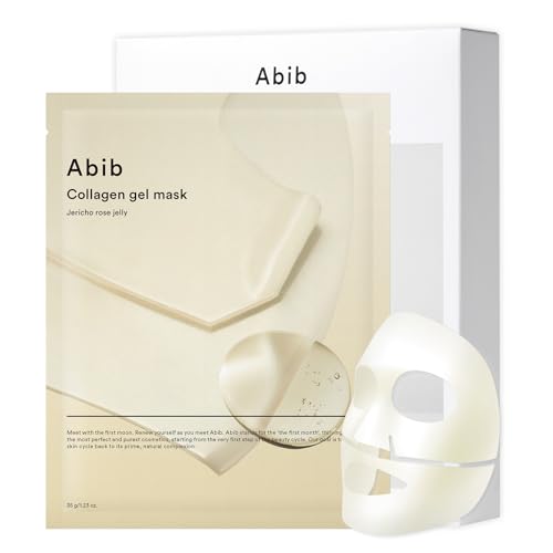 Abib Collagen Gel Mask Jericho Rose Jelly 10 Sheets (Nourishing) I Korean Vegan Collagen, Cooling Nourishing Hyaluronic Acid Hydrogel Face Mask Skin Care