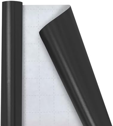 Black Wrapping Paper - Solid Color Matte Gift Wrapping Paper Roll Perfect for Men Women, Wedding Birthday Christmas Baby Shower Graduation Valentine's Day Father's Day Gifts - 17 inch X 120 inch