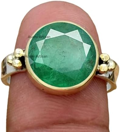 Radiant Sophistication: 10MM Round Gemstone Pure Solid 925 Sterling Silver Ring with Two-Color Elegance, Mother's Day Gift for Women