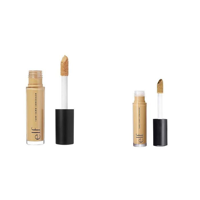 e.l.f. 16HR Camo Concealer Bundle, Full Coverage & Highly Pigmented, Deep Caramel 6ml & Tan Sand 0.203 Fl Oz (6mL)
