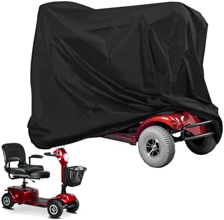 Mobility Scooter Cover,Waterproof Wheelchair Cover for Storage,Mobility Scooter Accessories for All-Weather Outdoor Protection Dust Covers - 55"x 26" x 36" (L x W x H)