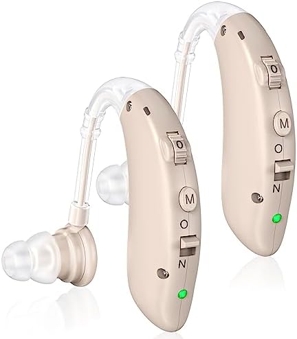 Rechargeable Hearing Aids for Seniors with Noise Cancelling,Hearing Loss Hearing Amplifiers,Digital Hearing Aid,Sound amplifier with Volume Control