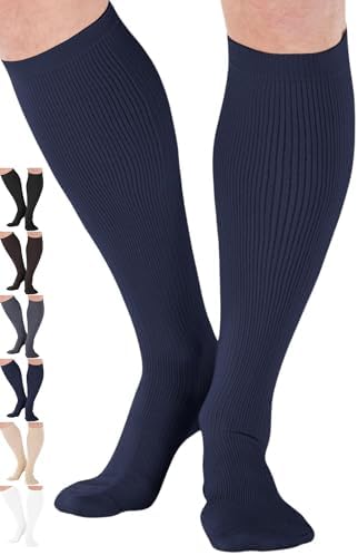 ABSOLUTE SUPPORT Made in USA Compression Socks for Men 20-30mmHg - Varicose Veins - A104