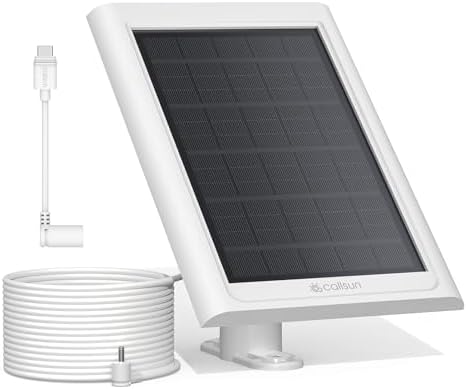 Solar Panel for Security Camera,Solar Charger for Ring Stick Up Cam Battery/Pro&Ring Spotlight Cam Battery/Plus/Pro, IP68 Waterproof 180° Adjustable Bracket 13FT Cable White,Gift for Men