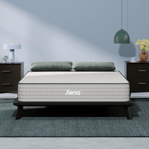 Siena 10” Queen Hybrid Firm Mattress - Memory Foam & Innerspring System - 180 Night Trial - Premium Pressure-Relieving Layers - 10 Year Warranty - Mattress in a Box - CertiPUR-US Certified