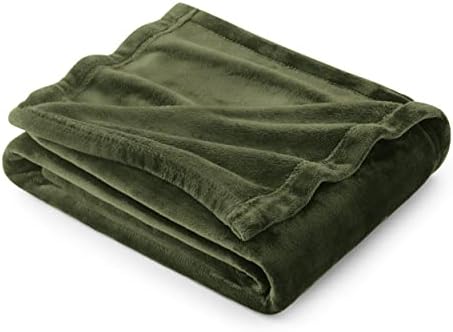 Bedsure Fleece Throw Blanket Olive Green - 300GSM Blankets for Couch, Sofa, Bed, Soft Lightweight Plush Cozy Throws for Toddlers, 50x60 inches