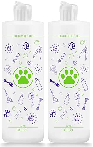 4 Pack Pet Shampoo Dilution Bottles, Specialties Mixing Bottle for Concentrated Dog Shampoo, Mixing Bottle for Dog Grooming Shampoo and Conditioner Grooms (4)
