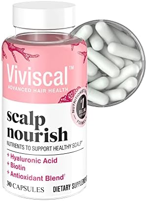 Viviscal Scalp Nourish Supplement, Blend of Nutrients for Scalp Health & Hair Follicles, Fortify Hair's Natural Beauty, Foundation for Healthy Hair Growth Vitamins, 30ct - 1 Month