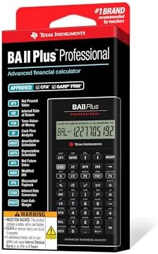 Texas Instruments BA II Plus Professional Financial Calculator Silver 9.8 Inch