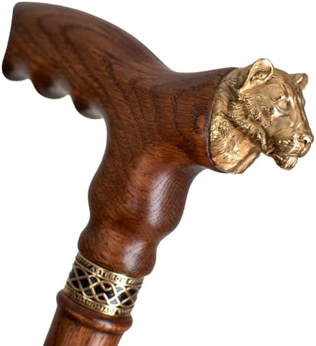 Asterom Walking Cane - Handmade Lion Canes for Men & Women - Wooden, Stylish, Cool Walking Sticks for Men, Seniors