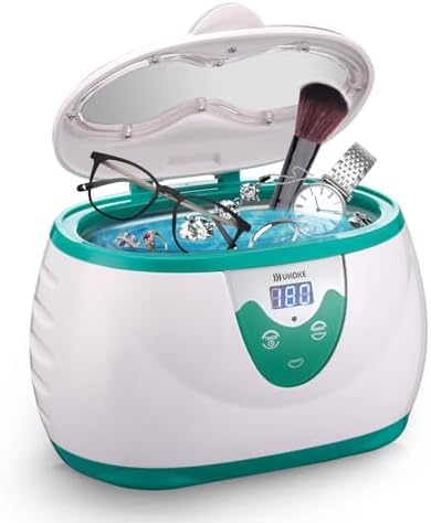 Ultrasonic Cleaner, UKOKE 3800S Professional Ultrasonic Jewelry Cleaner with Timer, Portable Household Ultrasonic Cleaning Machine, Electronics Eyeglasses Watch Ring Diamond Retainer Denture Clean