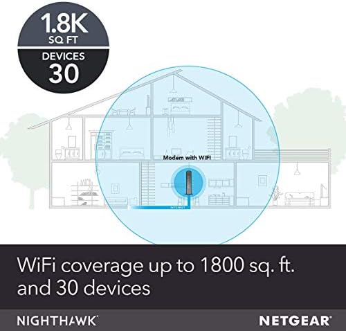 Netgear Nighthawk Cable Modem WiFi Router Combo C7000-Compatibility Cable Providers Including Xfinity by Comcast, Spectrum, Cox (Renewed)