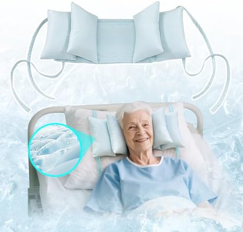 Head Stabilizing Pillow Neck Stabilizer Wedge for Sleeping Upright After Cervical Fusion Surgery Cradle Medical Positioning Bedridden Patient Posture Corrector(Cooling Fabric)