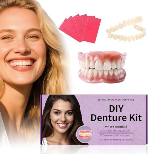 at-Home DIY Denture Kit: Full Set of Upper & Lower False Teeth for DIY Smile Transformation-SQ10