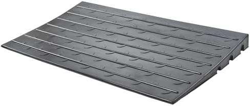 Silver Spring 2.5" High Rubber 3-Channel Threshold Ramp for Wheelchairs, Mobility Scooters, and Power Chairs, with Slip-Resistant Surface - DH-UP-8