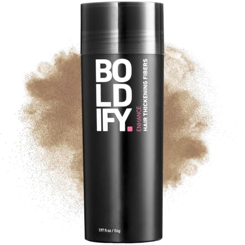 BOLDIFY Hair Fibers (56g) - Fill In Thinning and Fine Hair for an Instantly Fuller, Thicker Look - 14 Shades for Women & Men - Dark Blonde