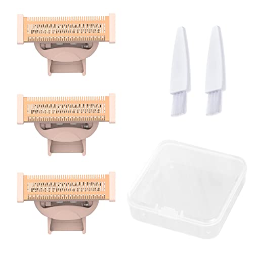 3PCS LinMei Nu Shaver Replacement Heads Compatible for Finishtouch Flawless Women Nu Razor with Box, 2 Cleaning Brush