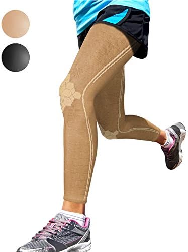 Sparthos Leg Compression Sleeves - Aid in Recovery and Support Active Lifestyle - Innovative Breathable Elastic Blend - Anti Slip, Day & Night Wear