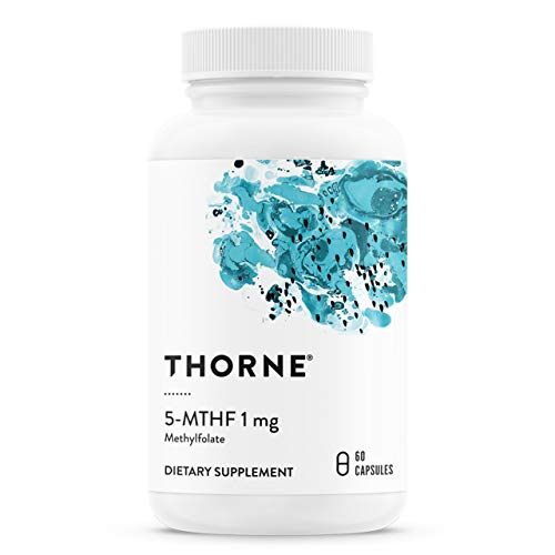 Thorne 5-MTHF 1mg - Methylfolate (Active B9 Folate) Supplement - Supports Cardiovascular Health, Fetal Development, Nerve Health, Methylation, and Homocysteine Levels - 60 CapsulesGET 20% OFF STOREWIDE!