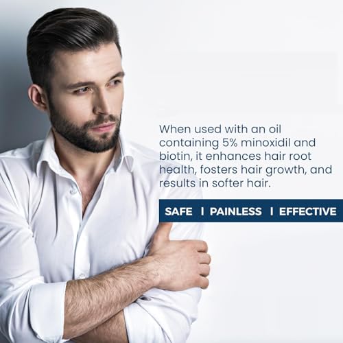 Minoxidil Beard Growth Oil, 5% Minoxidil Hair Growth Kit, 5% Minoxidil for Men Beard Growth Spray Infused with Bitoin, Extra Strength Beard Growth Serum to Increase Thickness and Volume Faster