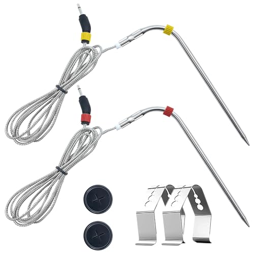 2-Packs iGrill Pro Meat Probe Replacement for Weber Grills,igrill, Connect Smart Grilling Hub,Washable,2.5mm Plug