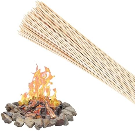 36 Inch Bamboo S'Mores Sticks.Use To Marshmallows,BBQ,Roasting,Camping.6mm Diameter.More Size Choices 6"/8"/10"/12"/36"(100 PCS)