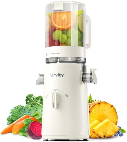 Cold Press Juicer, 2-in-1 Juicer Machines for Juice & Sorbet, with 5-Inch Wide Chute, High-Yield juice extractor for Fruits & Vegetables/High Nutrients/Reverse Mode/Easy to Clean
