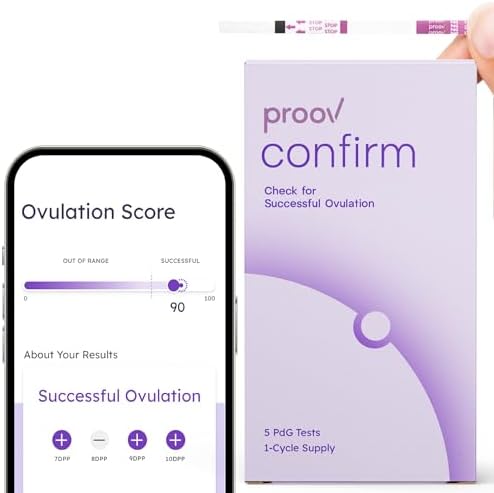 Proov PdG Test Strips for Women - 5 Progesterone Test Strips - Confirm Successful Ovulation at Home - 1 Cycle Pack - Fertility Tracker - Compatible with Fertility, Pregnancy & Ovulation Tests