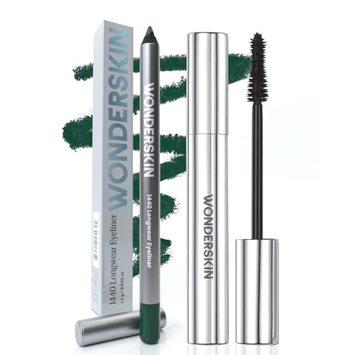 Wonderskin 1440 Longwear Eyeliner (Pine) with Wonderskin Black Mascara