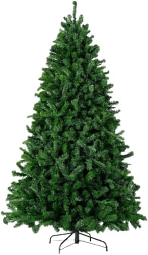 7ft Christmas Tree Artificial Green Tree with 1000 PVC Branches Metal Hinges and Foldable Metal Stand for Indoor and Outdoor Holiday Decor Christmas New Year Parties Easy to Install and Use(Green)