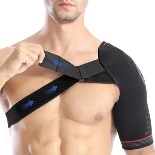 SPOBTRACE Shoulder Brace For Torn Rotator Cuff, Adjustable Arm Support Compression Sleeve For Pain Relief,Sleep,Injuries,Men and Women