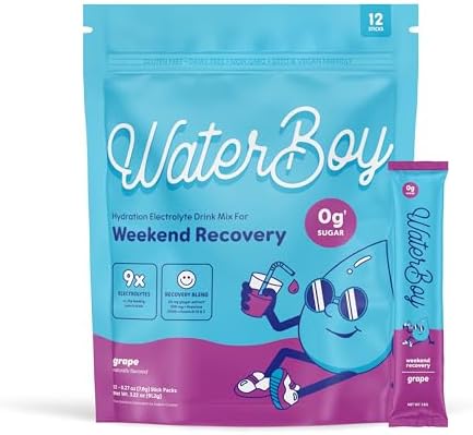Waterboy Weekend Recovery | 3,200mg Electrolyte Powder Packets | Ginge ...