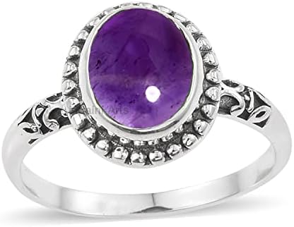925 Sterling Silver Ring for Womens, Oval Gemstone Unique Handcrafted Ring