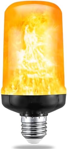 Flame Light Bulbs, Flickering Light Bulb with 4 Modes Upside Down Effect, 5W E26 Base Orange LED Fire Lights for Halloween Christmas, Indoor Outdoor Party Home Patio Porch Decor