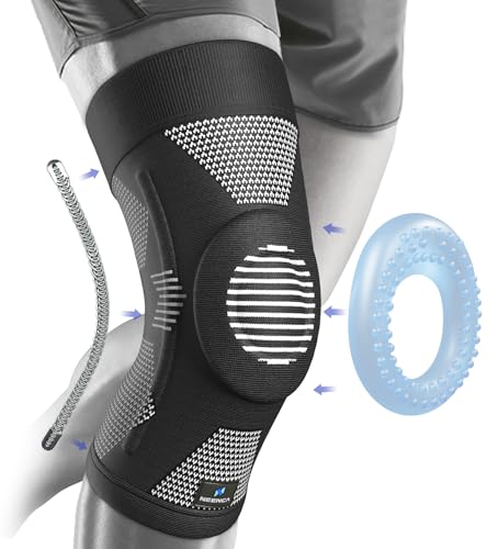 NEENCA Upgraded Thin Knee Brace for Women/Men, Compression Knee Support with Gel Pad & Spring Stabilizers. Knee Sleeve for Meniscus Tear, ACL, PCL, Arthritis, Joint Pain Relief, Runner, Workout, Sport