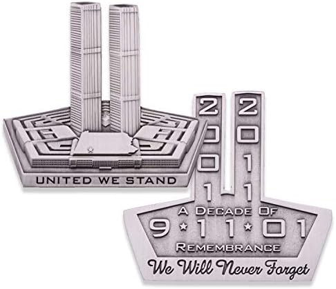 9-11 United We Stand Commemorative Challenge Coin! Never Forget September 11th 2001. Limited Challenge Coin Huge 2.5"+ Design!