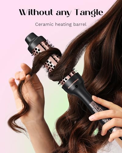 Wavytalk Thermal Brush for Blowout Look, Blowout Express 1.5 Inch Ionic Thermal Round Brush Makes Hair Smoother Get Natural Curls, Dual Voltage, Easy to Use