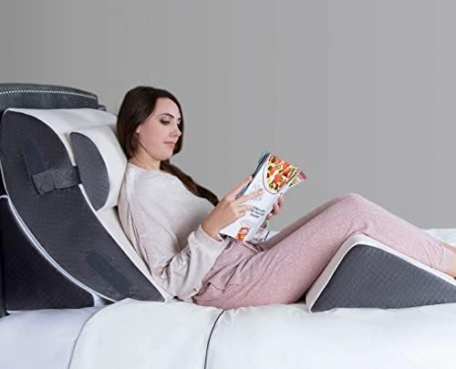 Kölbs Bed Wedge Pillow Chic Jacquard Cover Wedge Pillow for Sleeping and Acid Reflux, Heartburn (4 Piece Wedge Set)