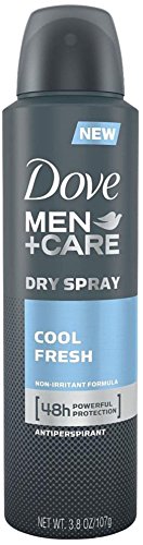 Dove Men + Care Dry Spray Antiperspirant, Cool Fresh 3.80 oz (Pack of 8)