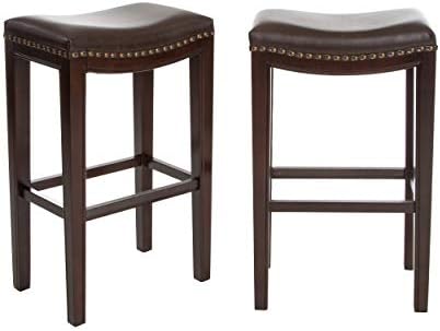 Christopher Knight Home Avondale Backless Bar Stools,12"D x 18.13"W x 30"H, 2-Pcs Set, Brown