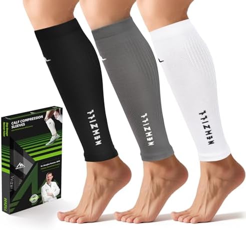NEWZILL Compression Calf Sleeves (20-30mmHg) for Men & Women Perfect Option to Compression Socks for Running Travel Nursing