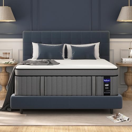 DIFAME California King Mattress, 14 inch Cooling Gel Hybrid Cal King Mattress in a Box with Memory Foam & Pocket Springs, Extra Edge Support, Pain Relie, Fiberglass Free, 365-Night Trial, CertiPUR-US