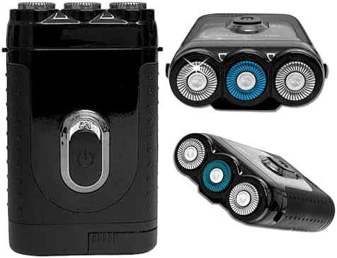 Tacshaver Rotary Electric Razor for Men - Rotary Electric Shavers for Body Hair Trimmer - Waterproof & Rechargeable Beard Trimmer - Personal Care Hair Razor & Bald Head Shaver for Mens Grooming Kit